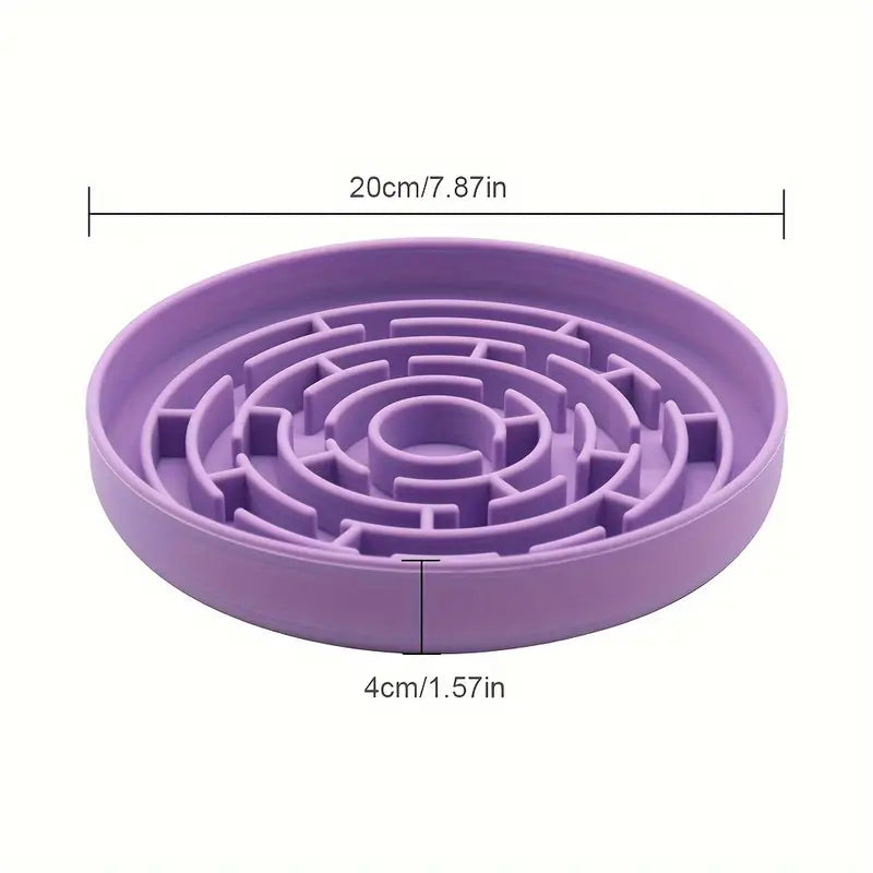 Silicone Dog Bowl Slow Feeder with Suction